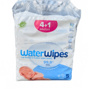  WATERWIPS LINGETTE BEBE EAU 5 PAQUETS originelle reste la lingette pour bébé la plus pure au monde, et est désormais sans plastique*. Convient aux peaux sensibles, aux nouveau-nés et aux prématurés - parfaite pour le changement de couches quotidien.