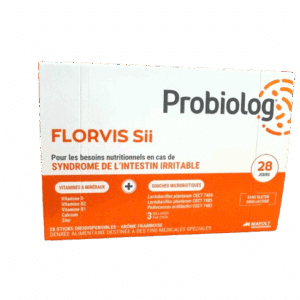 PROBIOLOG FLORVIS SII 28 SACHETS une formule développée pour répondre aux  besoins nutritionnels des adultes en cas de Syndrome de l’Intestin Irritable.