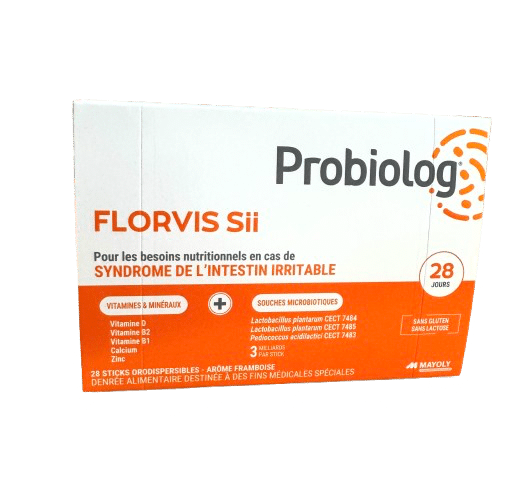 PROBIOLOG FLORVIS SII 28 SACHETS une formule développée pour répondre aux besoins nutritionnels des adultes en cas de Syndrome de l’Intestin Irritable.