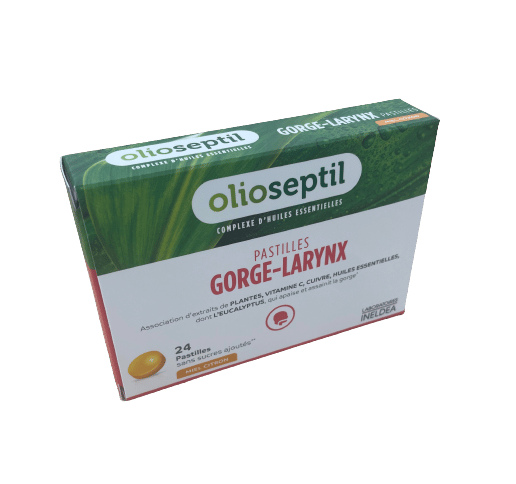 Pastilles Gorge-Larynx Olioseptil - Apaise et soulage la gorge