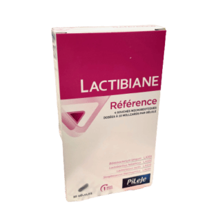  Lactibiane Référence, complément alimentaire contenant 4 souches microbiotiques pour vaincre les troubles intestinaux (ballonnements) .