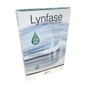 LYNFASE ABOCA , complément alimentaire pour le bien-être vasculaire, lymphatique et veineux, et pour le drainage des liquides corporels.