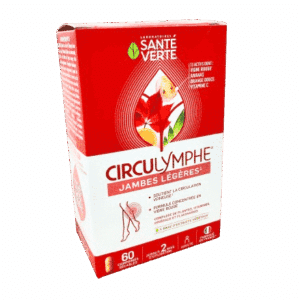 CIRCULYMPHE JAMBE LÉGÈRE formule de 13 ingrédients reconnus dont la vigne rouge, le ginkgo biloba, l'orange douce ou les pépins de raisin .