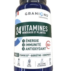 GRANIONS 24 VITAMINES  un multivitaminé dédié aux seniors pour une triple action , immunité ,energie , antioxydant .