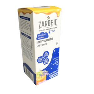 ZARBEIL IMMUNITÉ DÉTENTE est un complément alimentaire . Sa formule à base de miel  et de lavande  contribue au système immunitaire et a la relaxation .