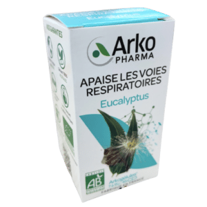 ARKO BIO EUCALYPTUS possède des propriétés adoucissantes des voies respiratoires. Il permet de respirer plus librement.et facilite la respiration