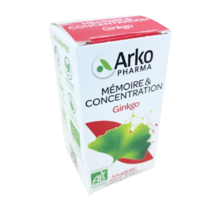 ARKO BIO GINGKO  s'utilisé pour favoriser un accroissement de la vigilance et de la mémoire ainsi qu'en cas de problèmes circulatoires légers