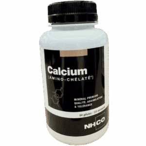 NHCO CALCIUM BISGLYCINATE  hautement assimilable associé aux vitamines D3 et K2, qui contribuent au maintien d’une ossature solide.