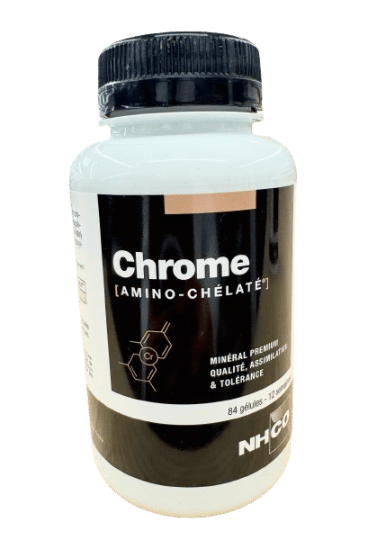 NHCO CHROME AMINO CHÉLATÉ  est recommandé aux personnes désireuses d’aider à réguler leur glycémie et femmes enceintes souhaitant maintenir leur glycémie