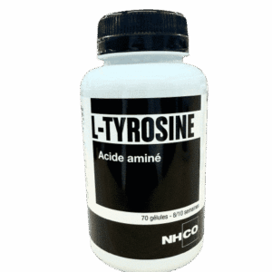 NHCO L THYROSINE contient  un acide aminé indispensable , précurseur de neurotransmetteurs comme la dopamine ou les hormones thyroïdiennes.