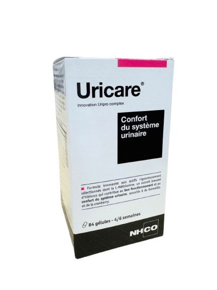 NHCO URICARE CONFORT URINAIRE  associe de la L-Méthionine des extraits de Boswellia , de fleurs d'Hibiscus afin d'assurer un bon fonctionnement urinaire. 