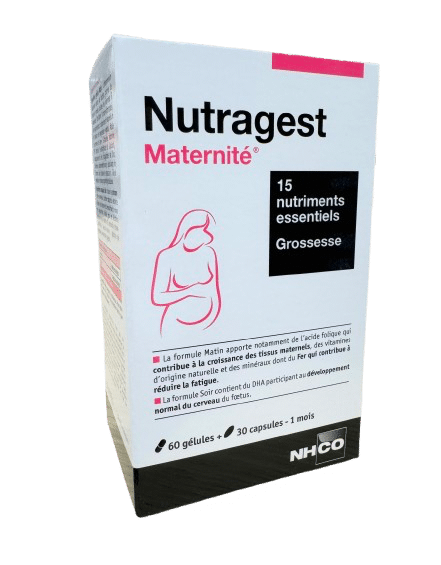 NHCO L NUTRAGEST MATERNITÉ apporte des nutriments importants pour le bon déroulement de la grossesse, le bien-être et la vitalité de la future maman.