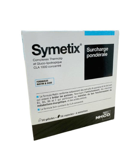 NHCO SYMETIX SURCHARGE PONDÉRALEest recommandé aux personnes en surcharge pondérale et souhaitant s’amincir en relancant leur métabolisme énergétique .