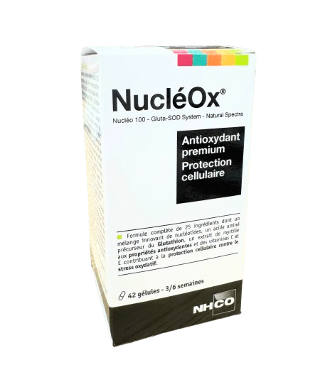 NHCO NUCLEOX ANTI OXYDANT le complément alimentaire  antioxydant. 25 actifs pour lutter contre le stress oxydatif et le vieillissement des cellules.
