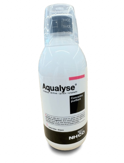 NHCO AQUALYSE DETOX DRAINEUR favorise la détoxication permettant d'éliminer  les toxines qui  ont tendance à s’accumuler dans les cellules graisseuses
