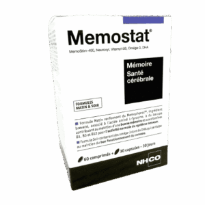 NHCO MEMOSTAT SANTÉ CÉRÉBRALE est un complément alimentaire  recommandé aux personnes ayant besoin de soutenir leur mémoire au quotidien