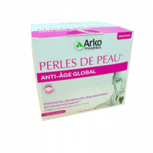 ARKO PERLE DE PEAU ANTI-AGE  permet de maintenir la souplesse et l’élasticité de la peau, grâce aux huiles de Bourrache et d’Onagre, et à la vitamine E.
