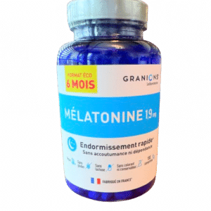 GRANIONS MELATONINE 1,9 mg pack éco 6 mois  est un complément alimentaire formulé à base de mélatonine, également appelée hormone du sommeil.