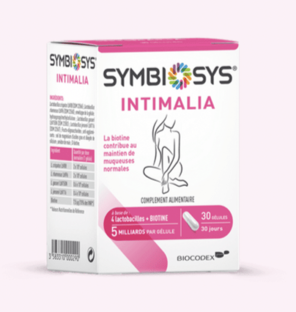 SYMBIOSYS Intimalia est un complément alimentaire qui s'utilise chez la femme adulte qui contribue au maintien de muqueuses normales.