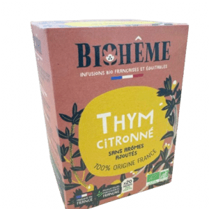 BIOHEME THYM CITRONNÉ INFUSETTES dégage naturellement un arôme de citron frais. En infusion, sa saveur exaltante réveille le nez et les papilles.