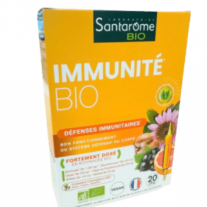 IMMUNITÉ BIO AMPOULES SANTAROME est un  complément alimentaire qui permet d'améliorer et de renforcer efficacement vos défenses immunitaires.