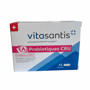 VITASANTIS PROBIOTIQUES CBU 12 gélules s'utilise pour prévenir les infections urinaires,les cystites d'origine bactériennes et les mycoses intimes.