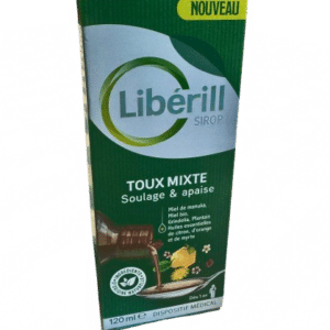 LIBERILL SIROP TOUX MIXTE est un dispositif médical, indiqué pour apaiser la gorge en soulageant la  toux sèche et grasse et les muqueuses irrités .