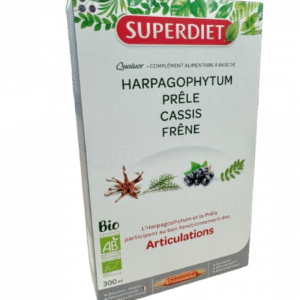 SUPERDIET HARPAGO PRELE CASSI FRENE BIO. Retrouvez une bonne mobilité et soutenez vos articulations. Maintenez votre flexibilité articulaire .