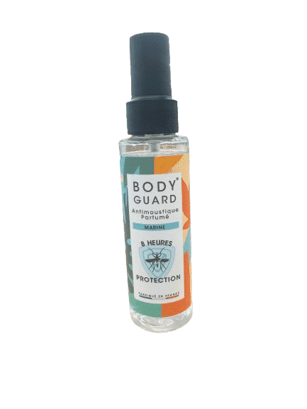 BODYGUARD ANTI-MOUSTIQUE PARFUMÉ MARINE protège votre peau et est agréable à porter, son efficacité a été prouvée par des laboratoires indépendants.