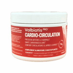 VALBIOTIS PRO CARDIO CIRCULATION maintient une pression artérielle normale, santé cardiovasculaire, confort circulatoire et jambes lourdes