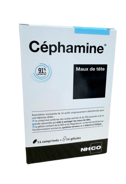 NHCO CÉPHAMINE MAUX DE TÊTE ,  Agit sur les signes et causes des maux de tête en  prise ponctuelle ou en programme renouvelable