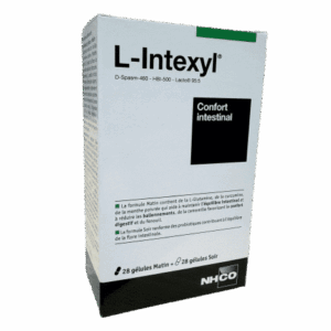 NHCO L INTEXYL CONFORT INTESTINAL  permet de  soutenir un confort intestinal et digestif eviter les ballonnements  des spasmes ou des gênes digestives légère