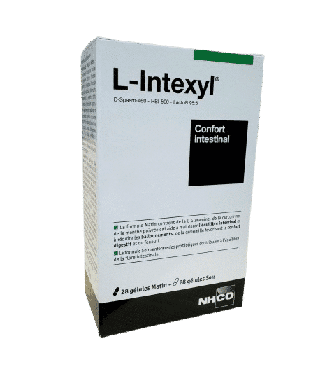 NHCO L INTEXYL CONFORT INTESTINAL  permet de  soutenir un confort intestinal et digestif eviter les ballonnements  des spasmes ou des gênes digestives légère