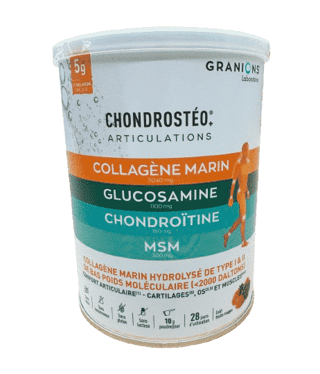 GRANIONS CHONDROSTEO COLLAGENE MARIN une nouvelle formule pour aider à maintenir un fonctionnement normal des articulations .