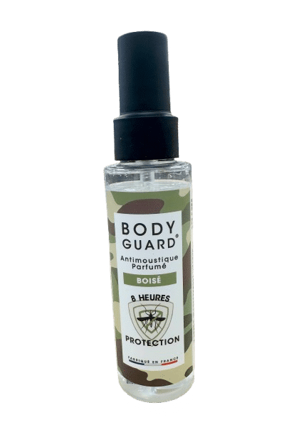 BODYGUARD ANTI-MOUSTIQUE PARFUMÉ BOISÉ protège votre peau et est agréable à porter, son efficacité a été prouvée par des laboratoires indépendants.