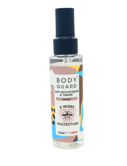 BODYGUARD ANTI-MOUSTIQUE PARFUMÉ MONOI protège votre peau et est agréable à porter, son efficacité a été prouvée par des laboratoires indépendants.