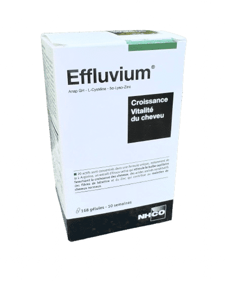 NHCO EFFLUVIUM VITALITÉ CHEVEUX pour des cheveux et des ongles sains qui contribue à la croissance des cheveux et au maintien d'une chevelure normale.