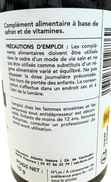 NAT&FORM SAFRAN HUMEUR STRESS