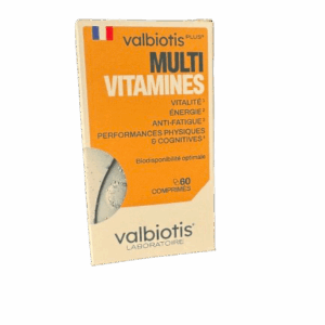 VALBIOTIS PLUS MULTI VITAMINES est un complément alimentaire pour le soutien du métabolisme énergétique et le maintien des performances physiques et mentales .