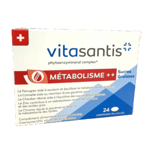 VITASANTIS METABOLISME CPR 24 ; Pour une action sur les graisses et les sucres d'une maniere naturel .