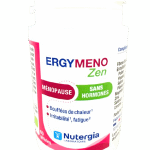NUTERGIA ERGY MENO ZEN est une formule végétale sans hormones, bénéfique pour la femme pendant la ménopause.