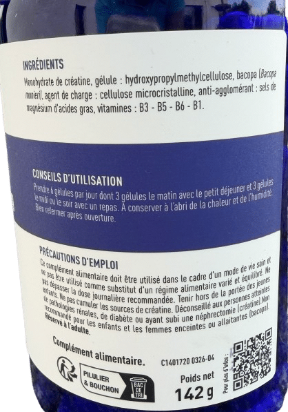 GRANIONS CREATININE MONOHYDRATÉ 3000 MG